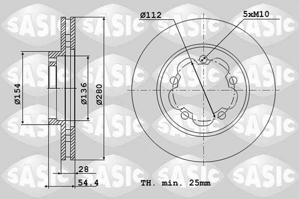 Bremsscheibe SASIC 6106149