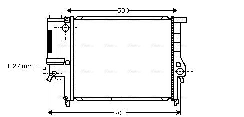 Kühler, Motorkühlung AVA QUALITY COOLING bw2140