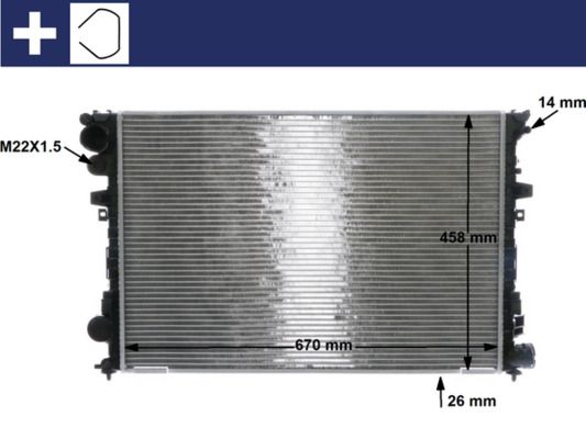 Kühler, Motorkühlung MAHLE CR587000S