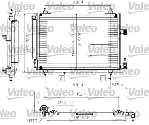 Kondensator, Klimaanlage VALEO 817465