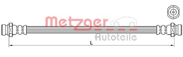 Bremsschlauch METZGER 4110640