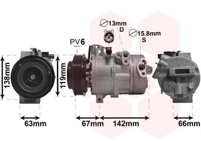 Kompressor, Klimaanlage VAN WEZEL 8300K216