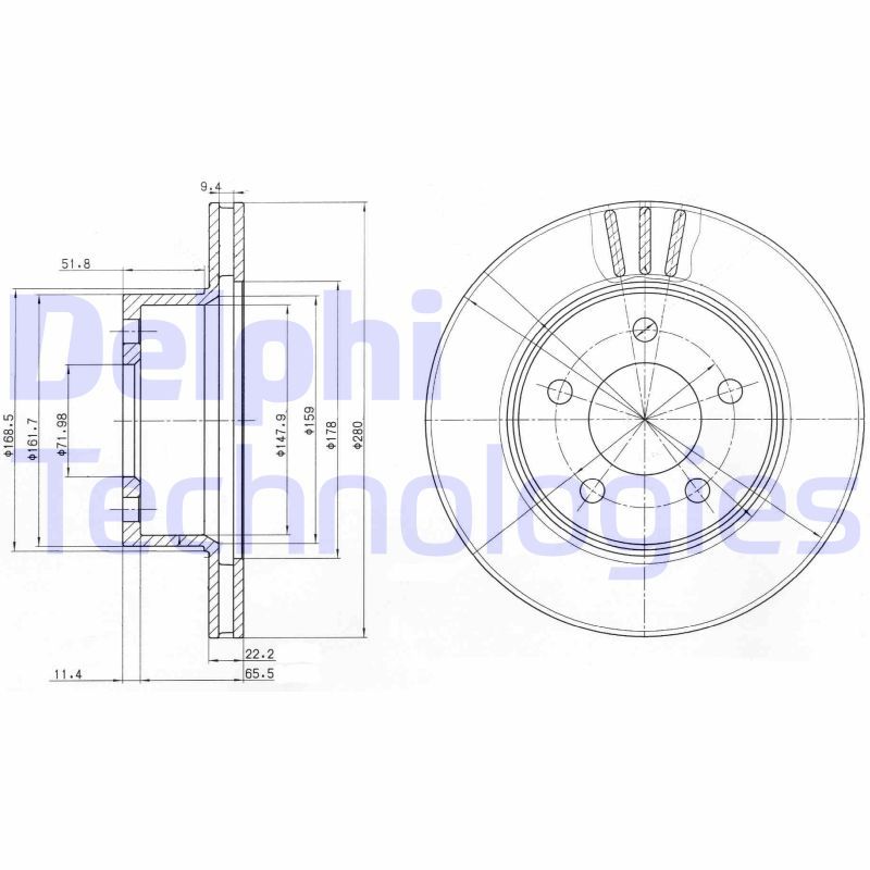 Bremsscheibe DELPHI BG3532