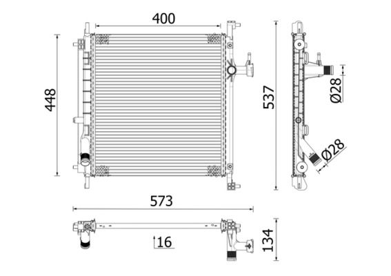 Kühler, Motorkühlung MAHLE CR2071000P