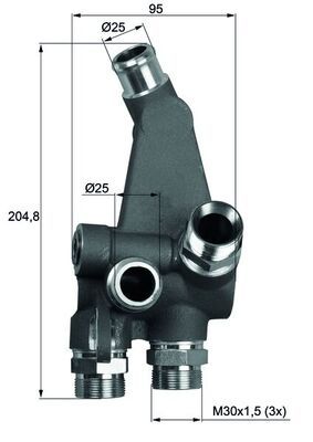 Thermostat, Ölkühlung MAHLE TO383