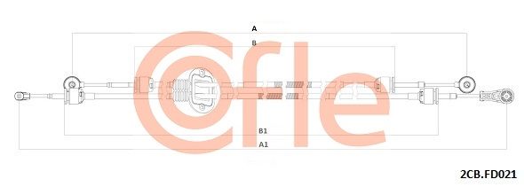 Seilzug Schaltgetriebe COFLE 2CB.FD021