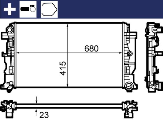 Kühler, Motorkühlung MAHLE CR1710000S
