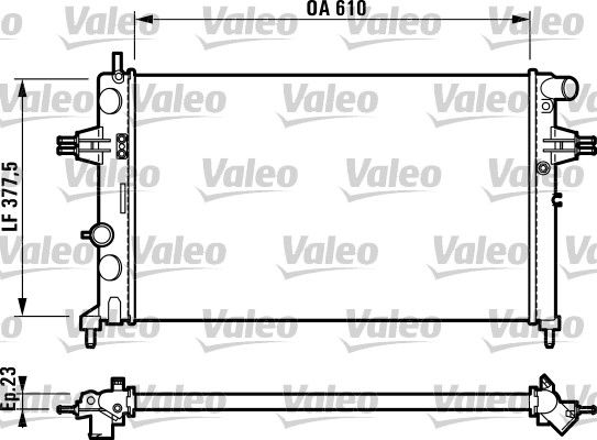 Kühler, Motorkühlung VALEO 732729