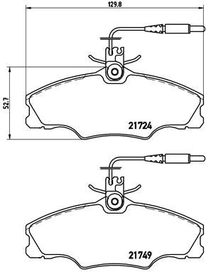 Bremsbelagsatz, Scheibenbremse BREMBO P 61 056