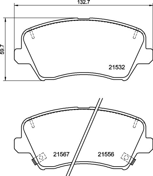 Bremsbelagsatz, Scheibenbremse BREMBO P 30 123