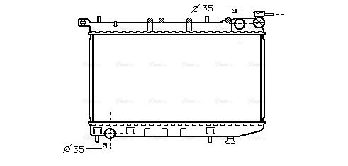 Kühler, Motorkühlung AVA QUALITY COOLING dn2174