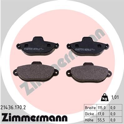 Bremsbelagsatz Bremsbeläge ZIMMERMANN 21436.170.2