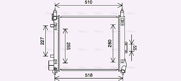 Kühler, Motorkühlung AVA QUALITY COOLING dn2439