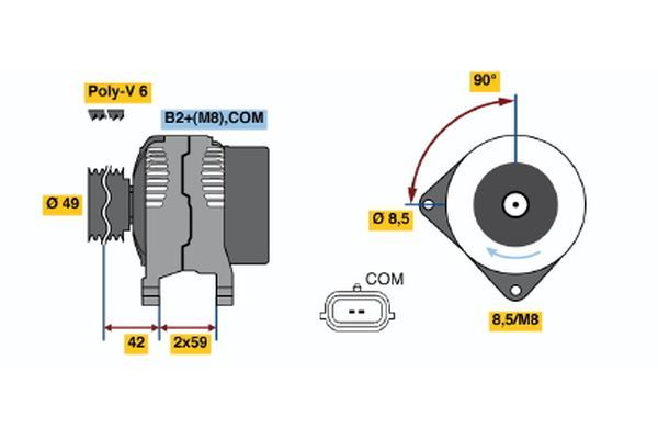 Generator BOSCH 0 986 048 060
