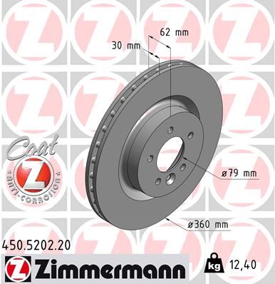 Bremsscheibe ZIMMERMANN 450.5202.20