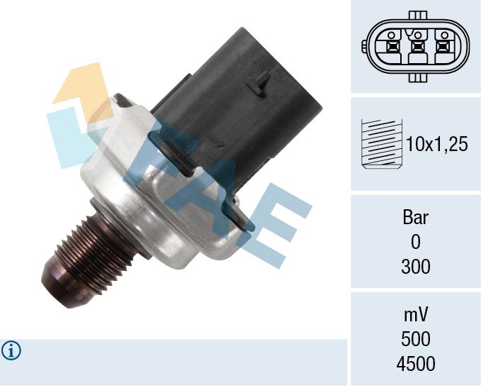 Sensor, Kraftstoffdruck FAE 15637