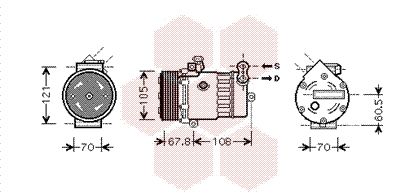 Kompressor, Klimaanlage VAN WEZEL 3700K477
