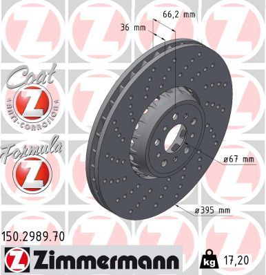 Bremsscheibe ZIMMERMANN 150.2989.70