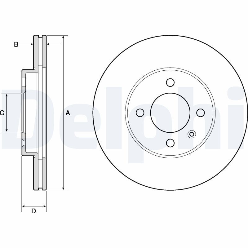 Bremsscheibe DELPHI BG2455