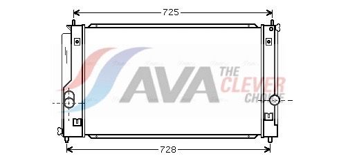Kühler, Motorkühlung AVA QUALITY COOLING TO2334