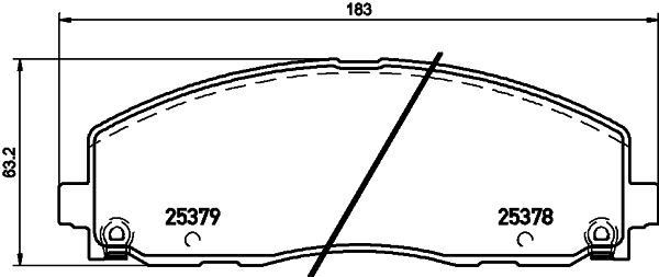 Bremsbelagsatz Bremsbeläge HELLA 8DB 355 020-571
