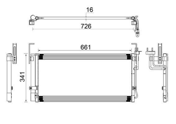 Kondensator, Klimaanlage MAHLE AC263000S