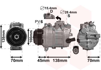 Kompressor, Klimaanlage VAN WEZEL 5800K384