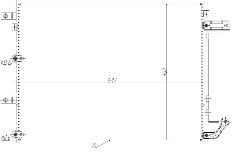 Kondensator, Klimaanlage NRF 350485