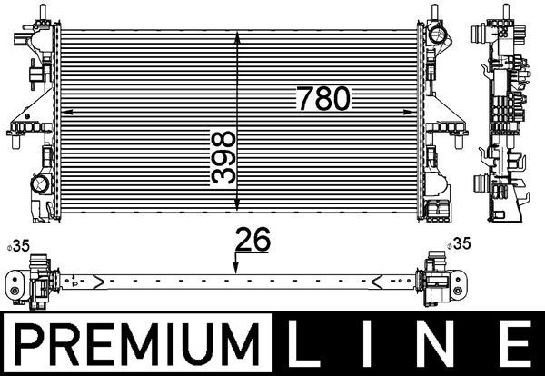 Kühler, Motorkühlung MAHLE CR808000P
