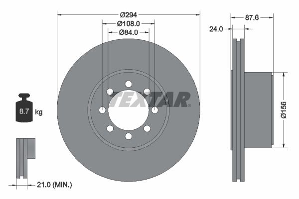 Bremsscheibe TEXTAR 92171700