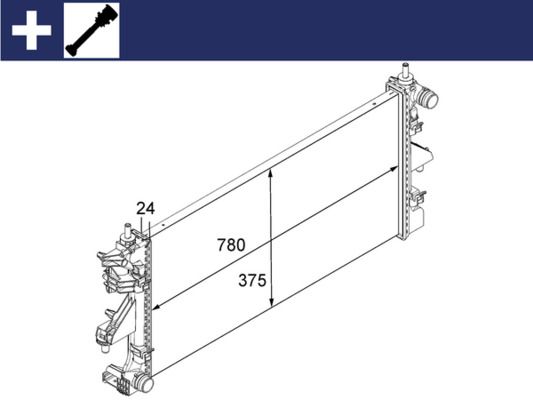 Kühler, Motorkühlung MAHLE CR881000S