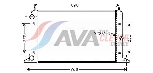 Kühler, Motorkühlung AVA QUALITY COOLING VNA2247