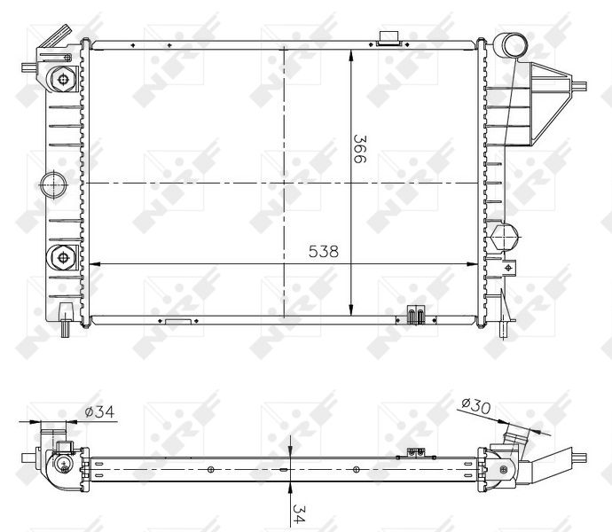 Kühler, Motorkühlung NRF 513508A