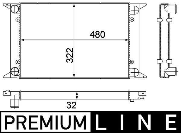 Kühler, Motorkühlung MAHLE cr 415 000p
