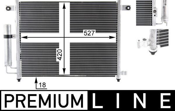 Kondensator, Klimaanlage MAHLE AC423000P
