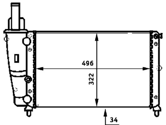 Kühler, Motorkühlung MAHLE CR346000P