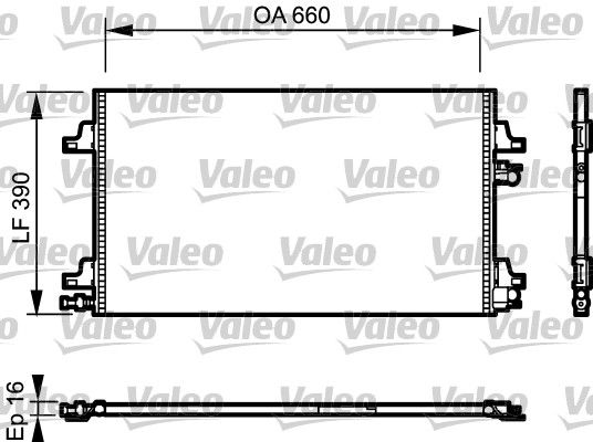 Kondensator, Klimaanlage VALEO 814006