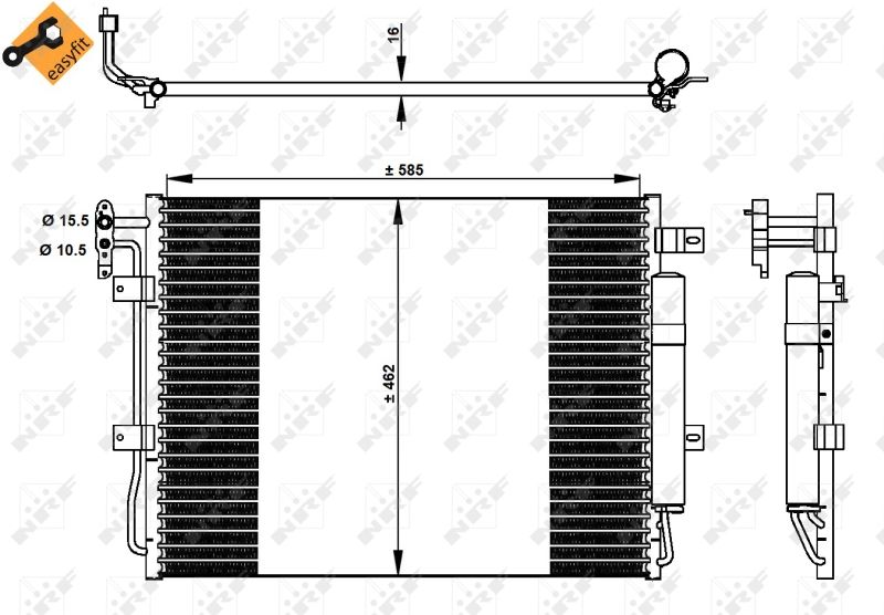 Kondensator, Klimaanlage NRF 350330