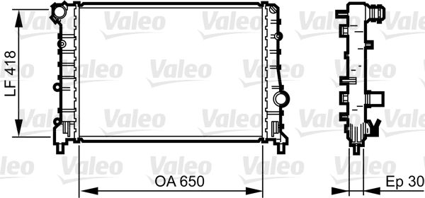 Kühler, Motorkühlung VALEO 734283