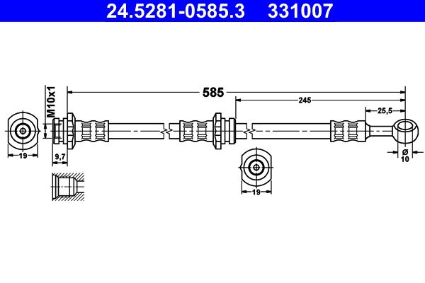 Bremsschlauch ATE 24.5281-0585.3