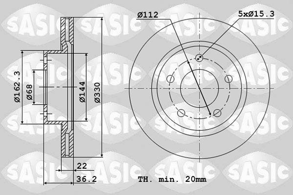 Bremsscheibe SASIC 6106187