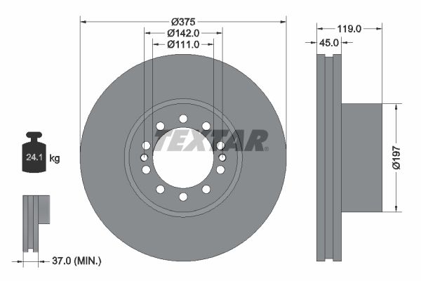 Bremsscheibe TEXTAR 93222700