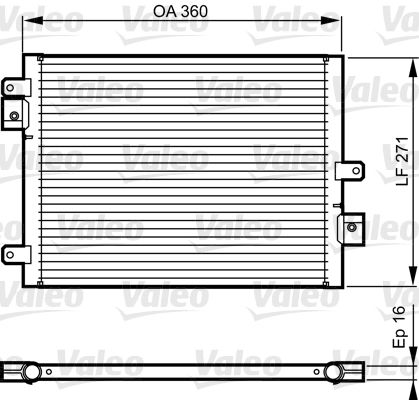 Kondensator, Klimaanlage VALEO 814167