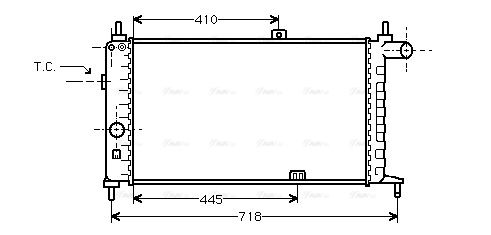 Kühler, Motorkühlung AVA QUALITY COOLING ol2066