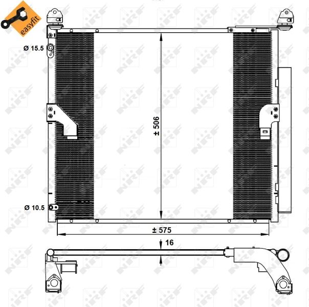 Kondensator, Klimaanlage NRF 350335