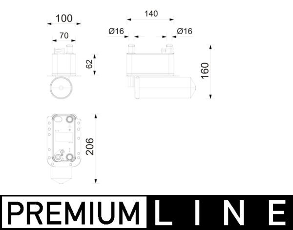 Klimakondensator Klimakühler MAHLE AC 1215 000P