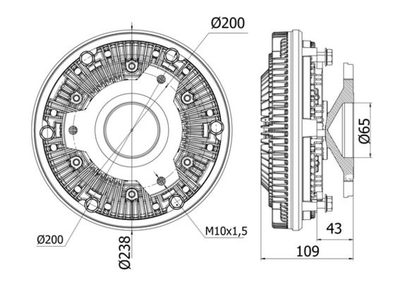 Kupplung, Kühlerlüfter MAHLE CFC21000S