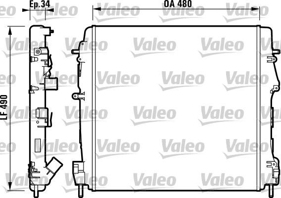 Kühler, Motorkühlung VALEO 732717