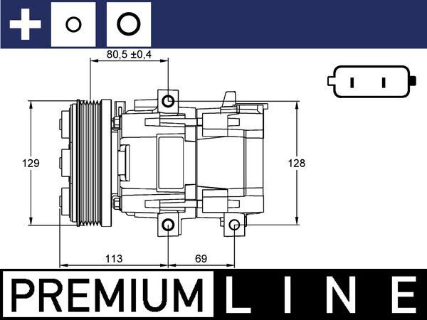 Kompressor, Klimaanlage MAHLE acp 101 000p