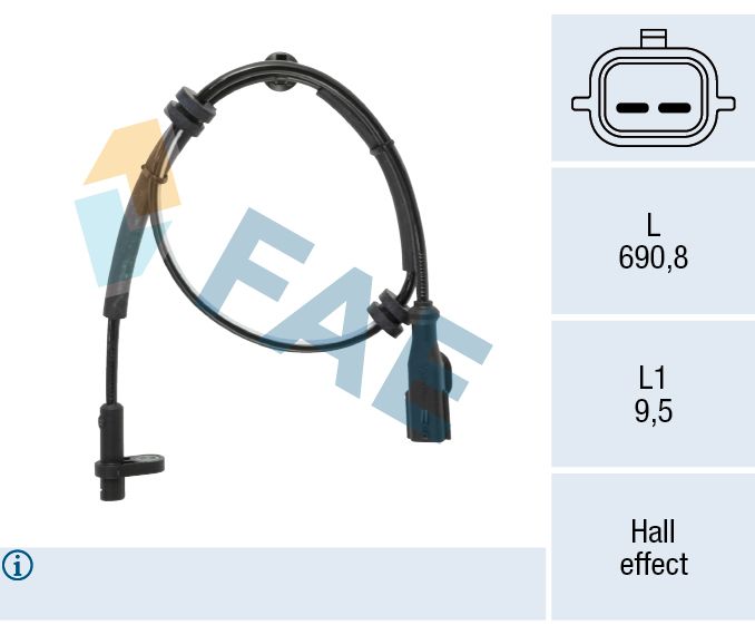Sensor, Raddrehzahl FAE 78766